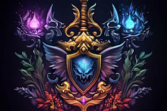 design awesome fantasy or sci fi logo for you