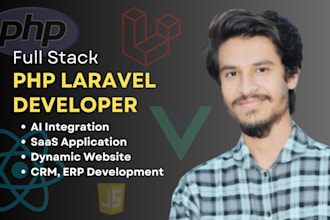 build custom php laravel website, script, crm, portal, cms