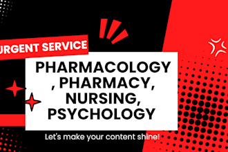 do pharmacology, pharmacy, nursing, psychology