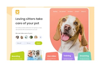 create pet care clinic website, pet grooming, redesign pet website wordpress wix