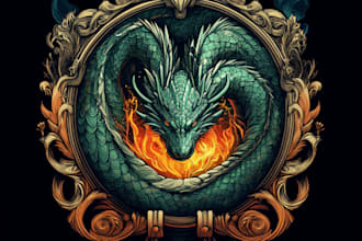 do a hand paint fantasy logo