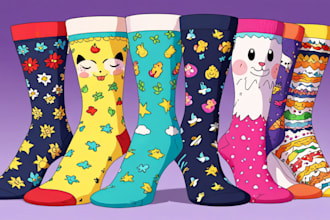 design custom and unique socks design