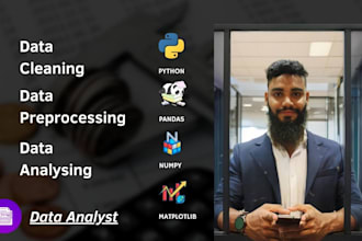 data cleaning with excel, python, panda, and numpy, power bi,power query