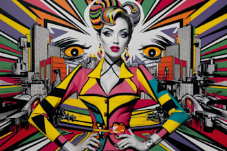draw pop art or roy lichtenstein style
