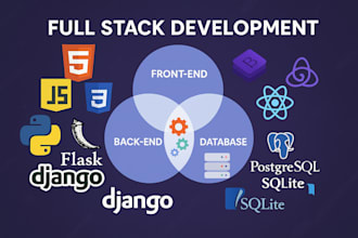 do flask, django, python react js website development as full stack developer