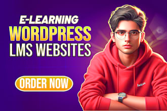 design professional online course website lms website or e learning  website