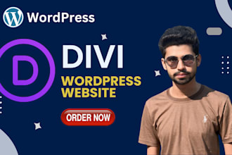 design wordpress divi website in divi builder and divi theme
