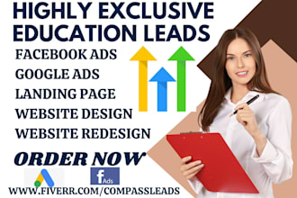 generate education leads elearning online course leads online education leads