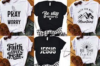 create awesome christian typography t shirt design