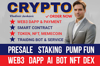 be web3 blockchain developer presale staking website crypto token nft evm solana
