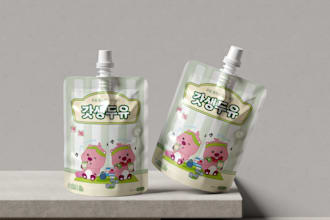 design a bright and stylish illust pouch, label package for you