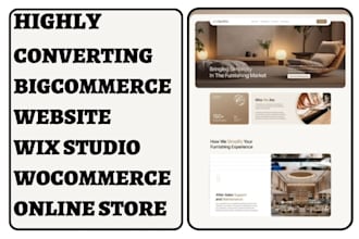 design bigcommerce website wix studio woocommerce gelato shopify online store