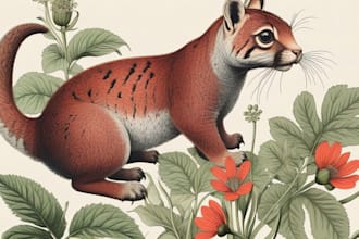 draw animal and botanical illustrations