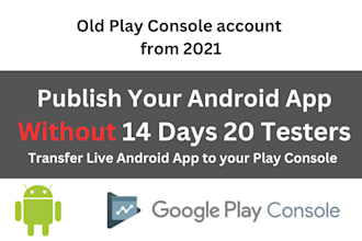 help publish your app for without 14 days and 20  or 12 testers