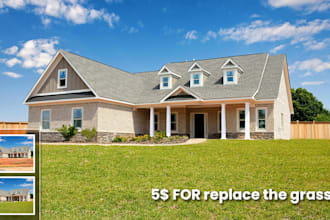 do grass replacement for real estate photos