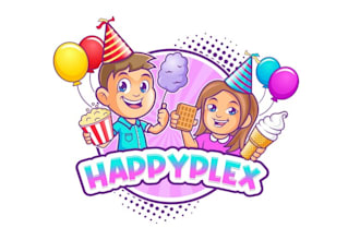 design kids happy events event equipment logo