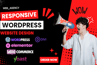 create a wordpress website design, business website or custom wordpress website