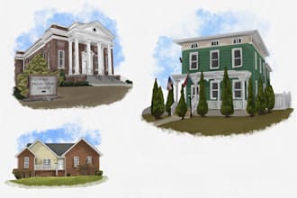 draw illustration of your house