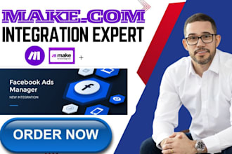 integrate facebook ads automate ads reporting, lead management, via makecom