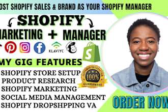 manage shopify dropshipping store shopify marketing tiktok ads shopify VA seo