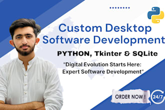 develop gui desktop software using python, tkinter, sqlite