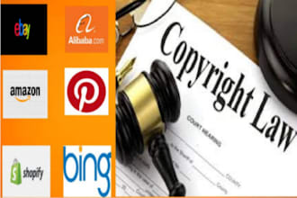 takedown report copyright products shopify,amazon,ebay,etsy,walmart under dmca