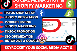social media manager tiktok shop instagram shop facebook shop content creator