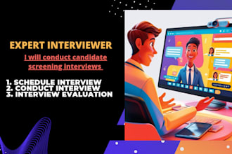 conduct screening interviews of candidates with interview evaluation form
