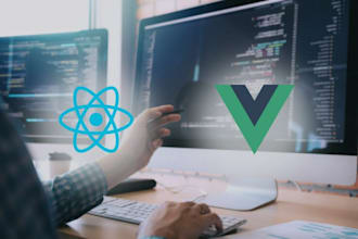 develop or fix website with photo, node js, react, and vue