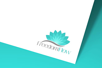 do a floral wellness logo design serene calming empowering
