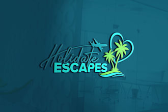 make a modern travel agency logo design unique inspiring