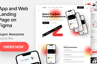 do clean web UI design app UI, website, and landing page