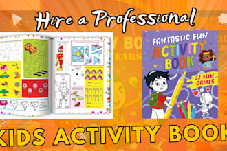 design kids activity book handwriting workbook worksheet sudoku crossword cover