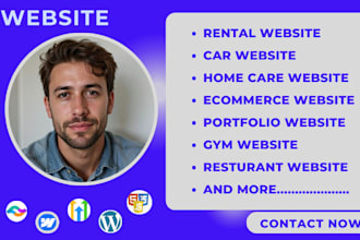 design real estate website, restaurant, fitness, solar, gym, healthcare website