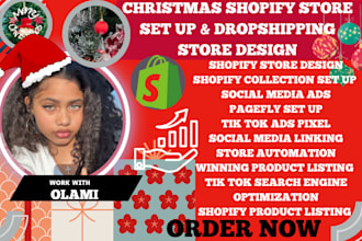 design christmas shopify store, dropshipping christmas store shopify design