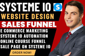 build systeme io website, systeme io sales funnel, blog website, online course