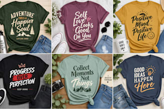 typography t shirt and custom t shirt design