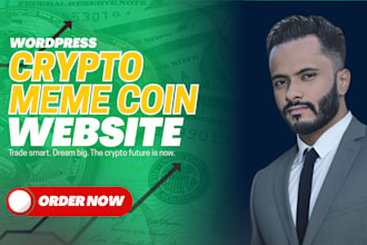 design a wordpress crypto token, coin, meme website
