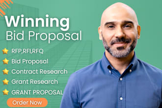 find rfp, write government contract,  bid proposal, rfi, rfq