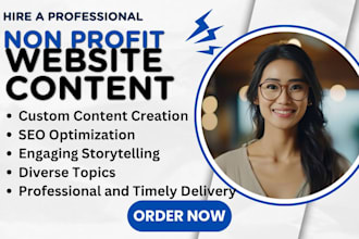 write website content articles for your charity, nonprofit ngo or on any topic