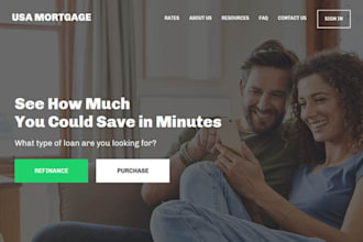 build mortgage website, mortgage landing page sales funnel mortgage landing page