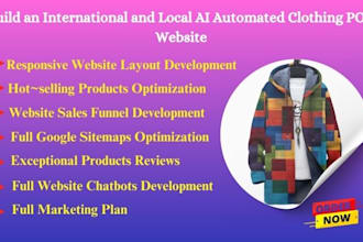 design an automated shopify t shirt dropshipping website, 3d model setup