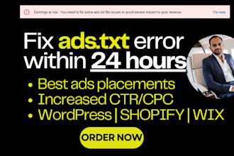 google adsense installation fix ads txt issue, place ads optimization