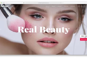 create impressive and responsive website for makeup artist