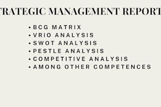 do pestle, swot, tows, bcg matrix, vrio, porters 5 analysis