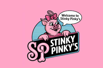 design significant stinky pinkys logo