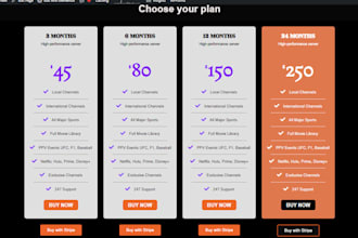 build professional iptv reseller website