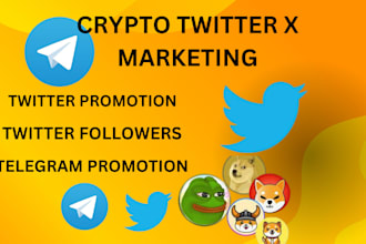 crypto twitter x marketing, telegram promotion, solana memecoin get token sales