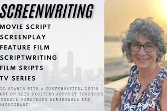 professionally write your movie script, screenplay, film script, feature film