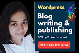 write and publish SEO optimized blog posts on wordpress
